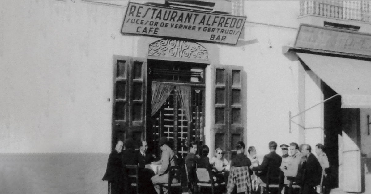 foto antigua de restaurante can alfredo