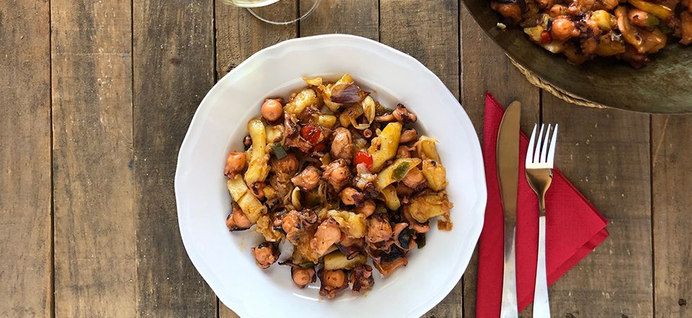 Frita de pulpo